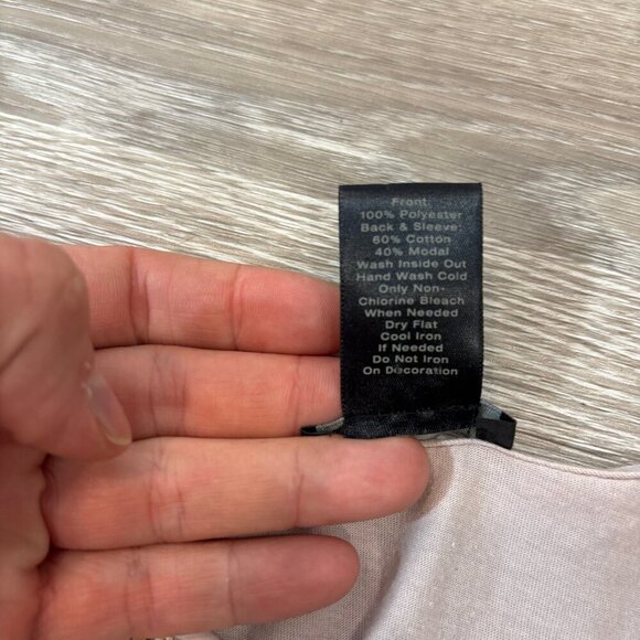 Ann Taylor Beige Pearl Necklace Top Size XS - Picture 4 of 5